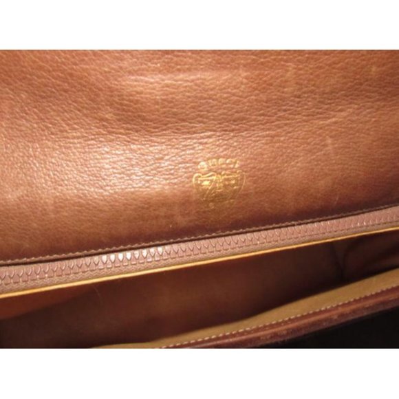 Gucci Brown Micro Guccissima Print Suede & Leather Clutch - Picture 3 of 12